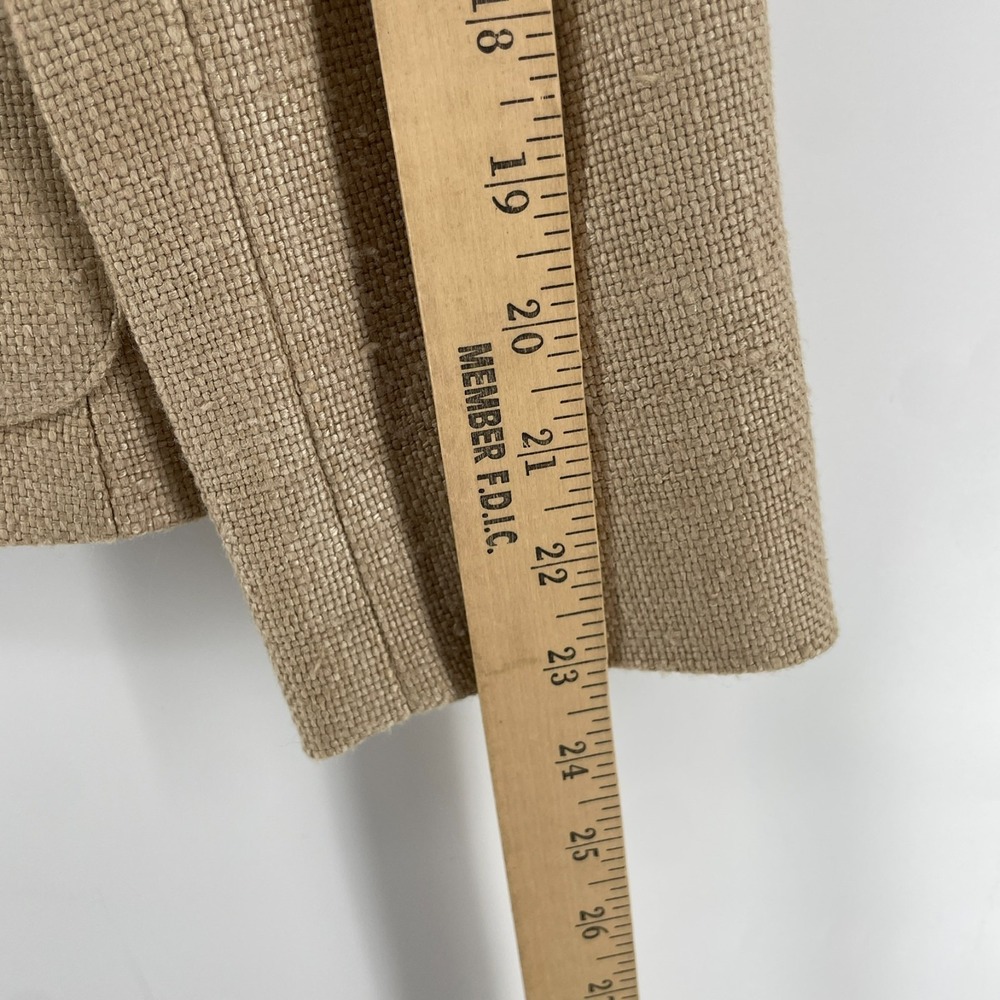 Ralph Lauren LRL Blazer Women 4 Beige 100% Silk Tweed Quiet Luxury Old Money - Picture 5 of 14